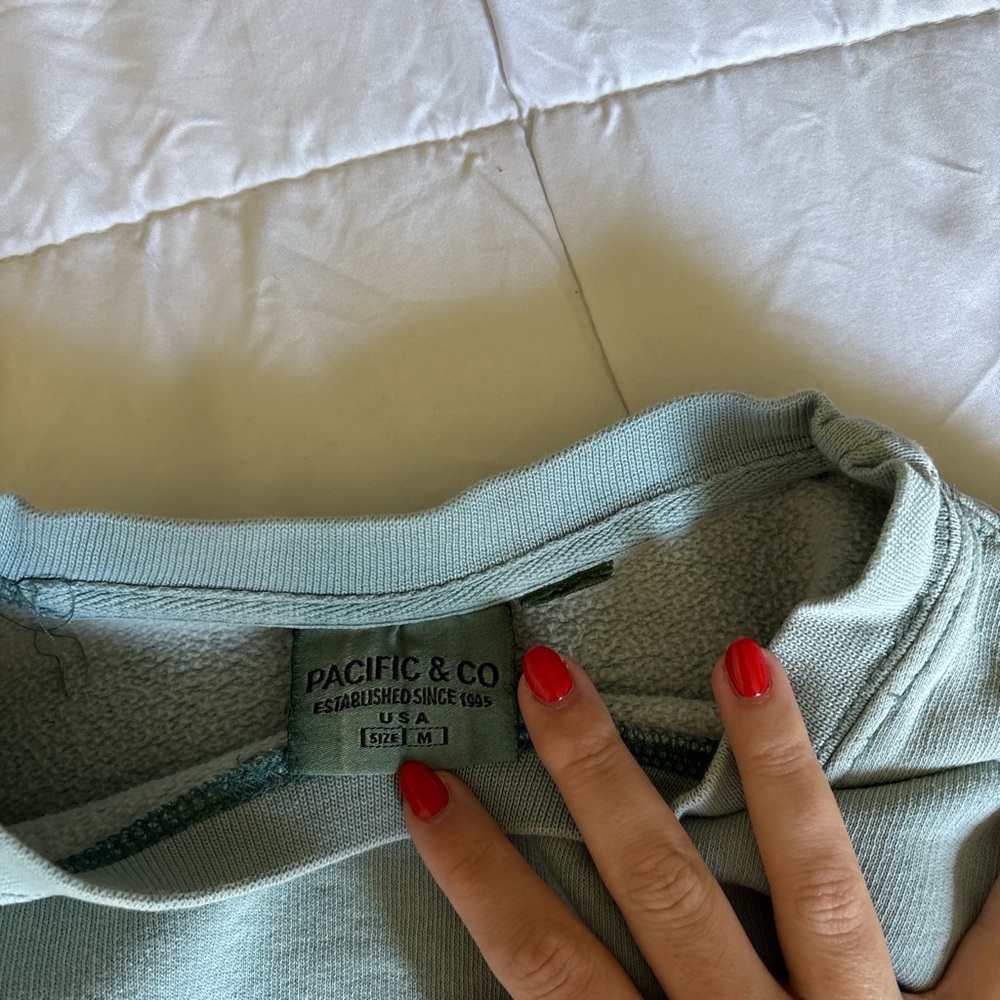 Brandy Melville Ocean City Crewneck Sweater - Light Blue - Picture 4 of 4